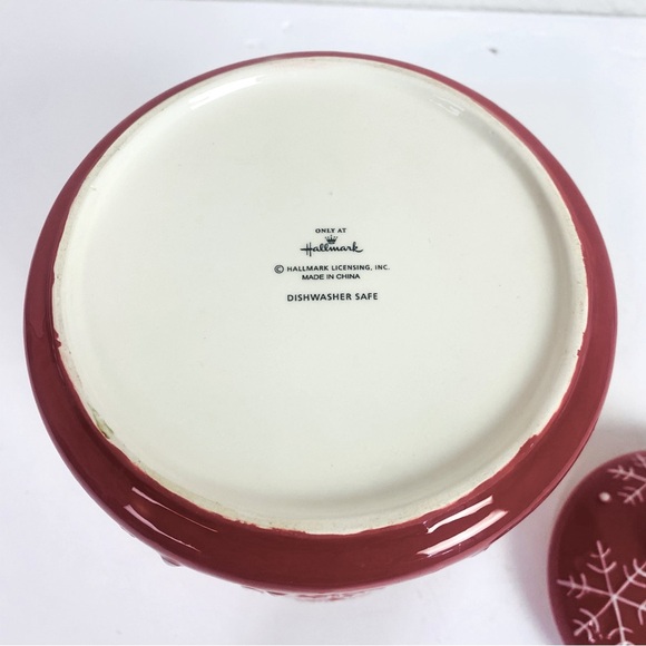 Hallmark Holiday Snowman Cookie Jar Canister 9.5” x 6.5” - Picture 7 of 8